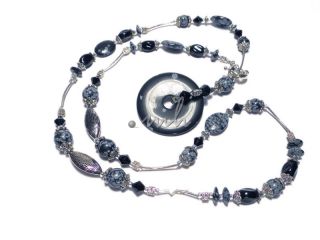Halskette mit Schneeflockenobsidian 512