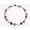 schwarz-weiße Halskette aus Fimoperlen und Kunststoffperlen (1068)