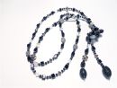 schwarz-silberne Knoten-Halskette 0502