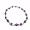 Halskette aus lila Glaswachsschleifen und Perlen (0429)
