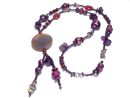 Halskette mit lila Achatscheiben0 516