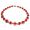 rote Glasperlen Halskette mit Solarisrechtecken (1013)