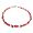 zweisträngige, rote Glasperlenkette (0380)