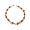 braune Lavawürfel Halskette mit runden, beigen Perlmuttscheiben(0281)