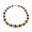 Halskette aus braune Lavawürfeln und Perlmuttnuggets (0217)