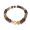 braune Halskette mit versteinertem Holzelementen 2074