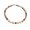 braun-beige Würfelkette / Halskette  mit Metallstiften (1049)