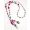 lange Halskette aus Baumachat und fuchsiafarbenen Achaten 0602