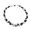 schwarz-weiße Glaswürfel Halskette (0345)