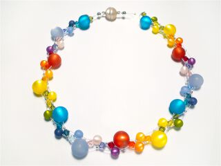 bunte Polaris-Swarovski-Kette(Bausatz / DIY) B432