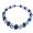 Blaue Halskette aus einem Mix von Kunststofferlen und Kunstoffwürfeln (1005)