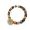braun-schwarze Nerzpuschel Halskette 2073
