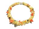 gelb-orange Halskette /Stricklieselkette Nr. 0817