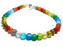 Halskette / Regenbogenlampworkkette 1081