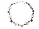 beige-braune Perlmutt-Swarovskikette (Bausatz / DIY) B1382