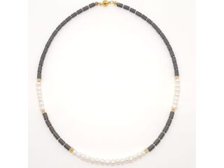 Blau-graue Cateye Kette (1345)