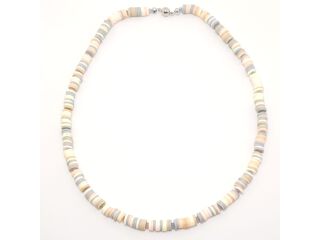 Silber-bunte Twin-Beads Kette (8007)