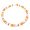Orangene Jadekette mit Muschelkern DIY/Bausatz (B1347)
