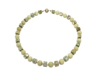 Oliv-grün matte Quarz Kette (2173)