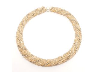 Goldene Twin-Beads Kette (8055)