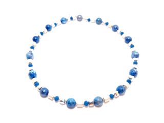 Blaue Spinnennetzacht-Kette (2181)