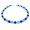 Hellblaue Glas- u. Katenaugenperlenkette (0159)