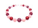 Pastellrosa und metallicrosane Polariskette (0150)